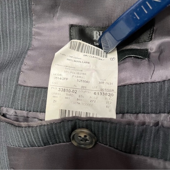 Saks Fifth Avenue 100% Wool Black Series Blazer 38R Cloth by Ermenegildo Zegna - Picture 10 of 11